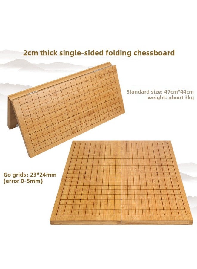 Nanzhu Go Chess Dual-purpose Chessboard Gobang Chessboard Full Bamboo small size 19/13 Road Folding Chessboard